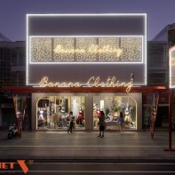 Thiết kế cửa hàng quần áo Banana Clothing 140m2 của Anh Đức tại Lào 